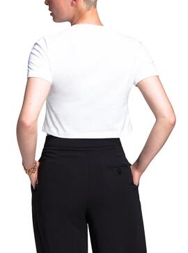 T-Shirt Adidas Crop Top Blanc pour Femme
