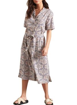 Robe Superdry Printed Blanc pour Femme