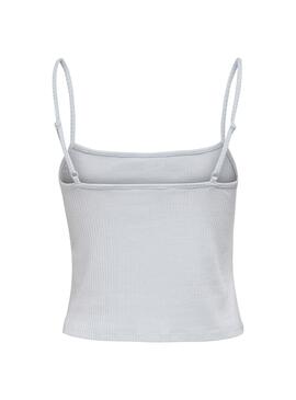 Top Only Larra Cropped Singlet Blanc pour Femme