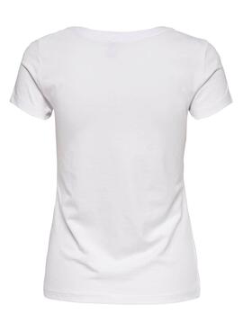 T-Shirt Only Vibe Life Blanc pour Femme