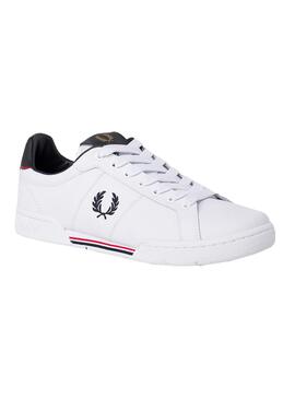 Baskets Fred Perry Leather Blanc pour Homme