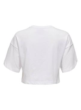 T-Shirt Only Essa Life Blanc pour Femme