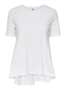 T-Shirt Only Essa Life Long Blanc pour Femme