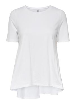 T-Shirt Only Essa Life Long Blanc pour Femme