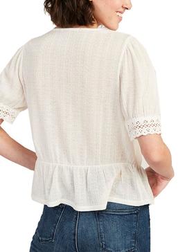 T-Shirt Naf Naf Fluida Blanc pour Femme