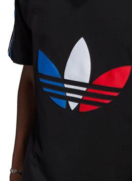 T-Shirt Adidas Adicolor Tricolor Noir Homme
