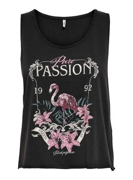 T-Shirt Only Lucy Life Passion Noir pour Femme