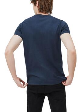 T-Shirt Pepe Jeans Anibal Bleu marine pour Homme