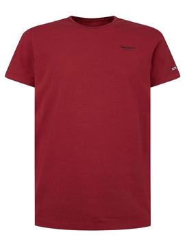 T-Shirt Pepe Jeans Original Basic 3 Rouge Homme
