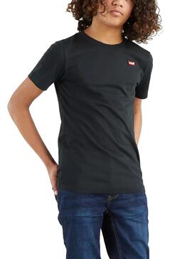 Camiseta Levis Chest Hit Negro Para Niño