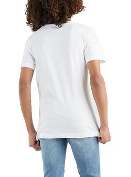 Camiseta Levis Chest Hit Blanco Para Niño