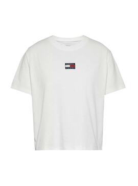 T-Shirt Tommy Jeans Center Badge Blanc Femme