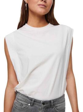 T-Shirt Only Jen LIfe Blanc pour Femme