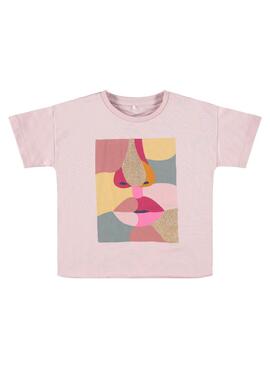 T-Shirt Name It Lossie Rosa Claro pour Fille