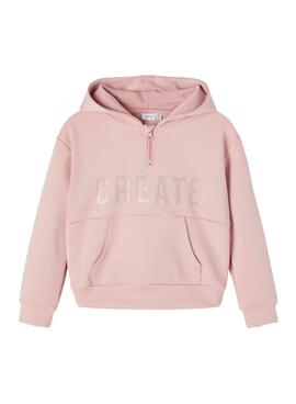 Sweat Name It Licn Rose Clair pour Fille