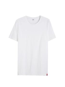 T-Shirt Levis 2 Pack Crewneck Blanc Homme