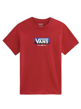 T-Shirt Vans Easy Logo Rouge pour Garçon