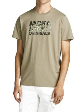 T-Shirt Jack & Jones Sokulent Vert Homme