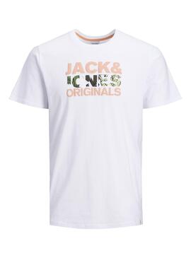 T-Shirt Jack & Jones Sokkulent Blanc Homme