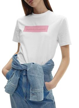 T-Shirt Calvin Klein Jeans Héros Blanc pour Femme