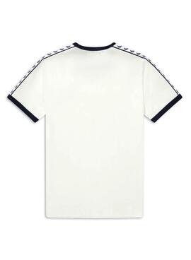 T-Shirt Fred Perry Taped Ringer Blanc De Homme