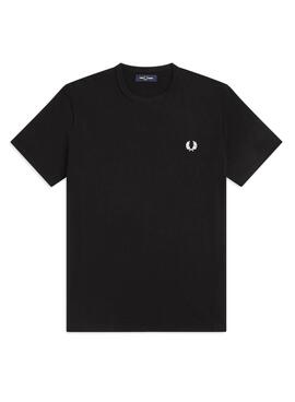 T-Shirt Fred Perry Ringer Noire pour Homme