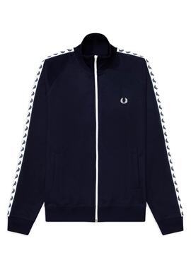 Veste Fred Perry Taped Piste Bleu marine pour Homme