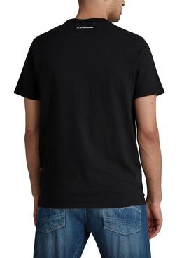 T-Shirt Logo G-Star Badge Noire pour Homme