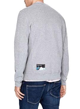 Sweat Pepe Jeans Parolio Gris Hommes