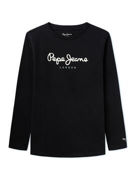 T-Shirt Pepe Jeans New Herman Noire pour Garçon