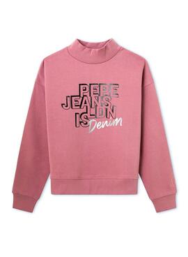 Sweat Pepe Jeans Donna Rosa pour Fille