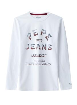 T-Shirt Pepe Jeans Diego Blanc pour Garçon