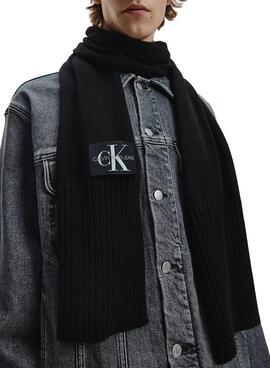 Écharpe Calvin Klein Jeans Tricoté Basic Noire