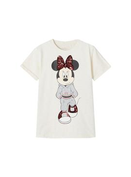 T-Shirt Name It Minnie Carin Blanc pour Fille