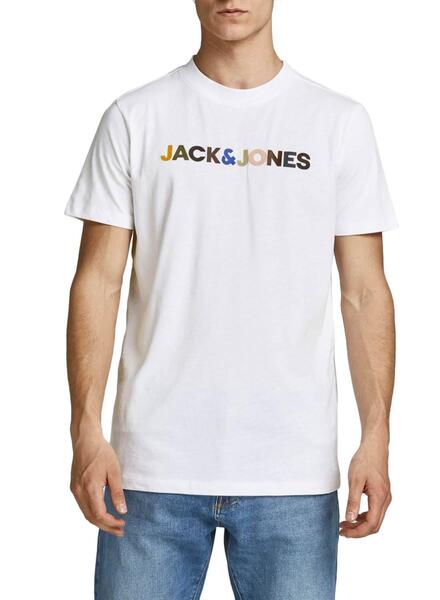 T-Shirt Jack Jones Blablandon Blanc pour Homme