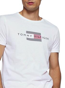 T-Shirt Tommy Hilfiger Lines Blanc pour Homme