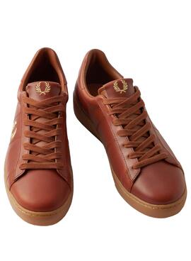 Baskets Fred Perry Spencer Marron pour Homme