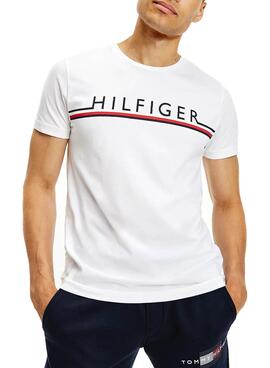 T-Shirt Tommy Hilfiger Corp Stripe Blanc