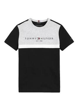 T-Shirt Tommy Hilfiger Essential Color Block Noire