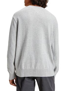 Pull Tommy Jeans Branded Sweater Gris Homme