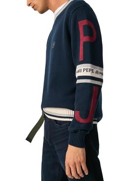 Pull Pepe Jeans David Raya Bicolore pour Homme