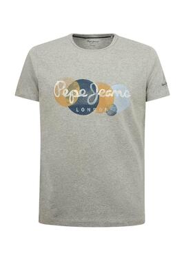 T-Shirt Pepe Jeans Sacha Gris Chiné pour Homme