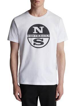 T-Shirt North Sails Logo Blanc pour Homme