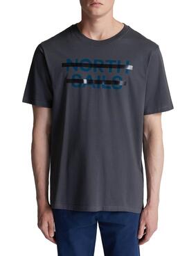 T-Shirt North Sails Logo Gris pour Homme