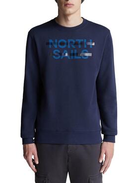 Sweat North Sails Logo Bleu pour Homme