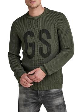 Pull G-Star Structured Vert pour Homme