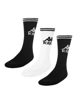Chaussettes Kappa Aster Pack 3 Noire Blanc