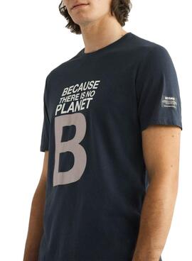 T-shirt Ecoalf Great B Bleu Marine pour Homme