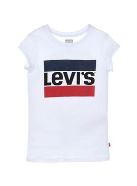 T-Shirt Levis Sportswear Logo Blanc pour Fille