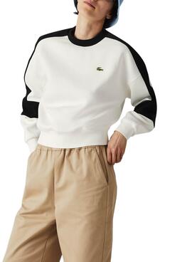 Sweat Lacoste Live Blanc pour Femme